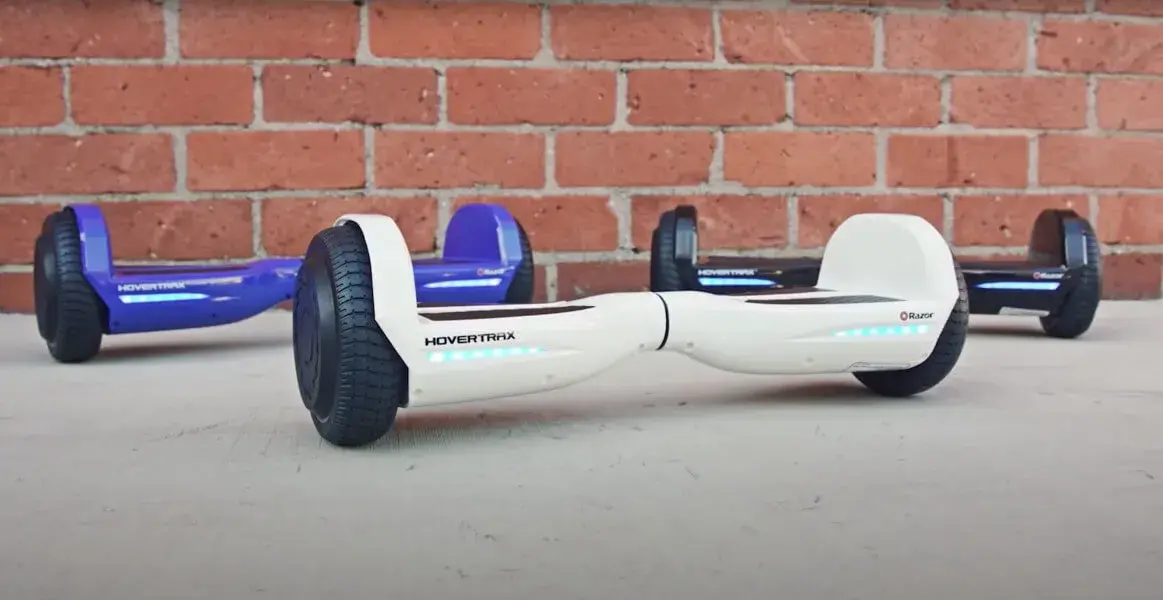 A blue hoverboard